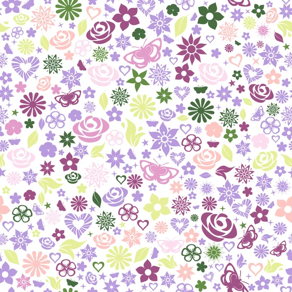 Motif sans couture de fleurs — Image vectorielle