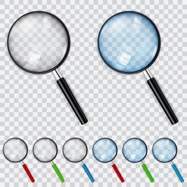 Set of magnifiers clipart