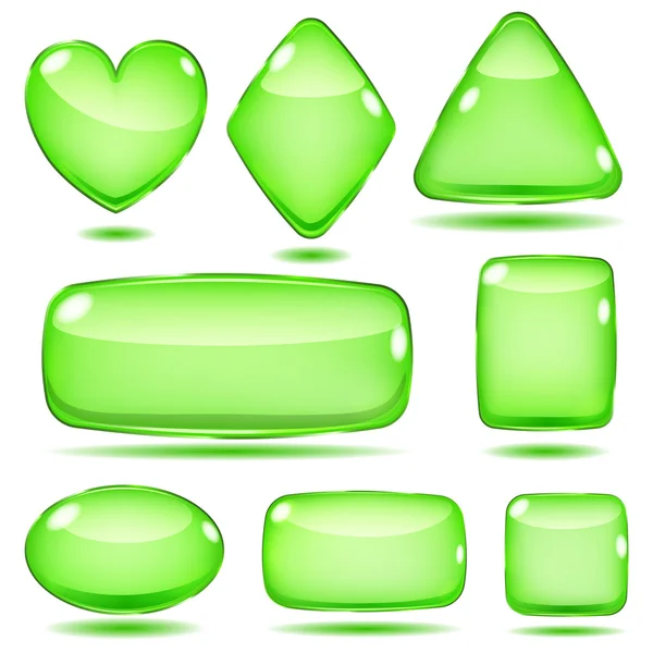 Set opaak glas shapes — Stockvector