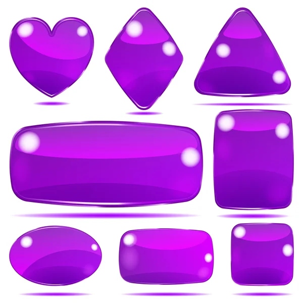 Set opaak glas shapes — Stockvector