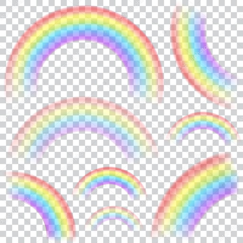 Set of transparent rainbows