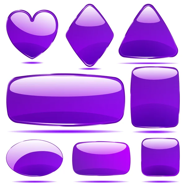 Conjunto de formas de vidro opaco — Vetor de Stock