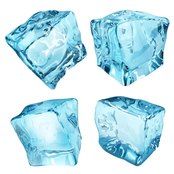 Cubos de hielo opacos — Vector de stock