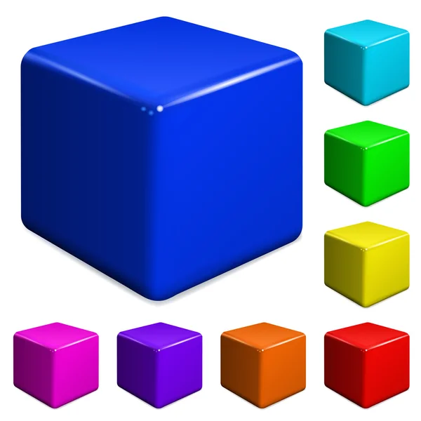 Cubes en plastique — Image vectorielle