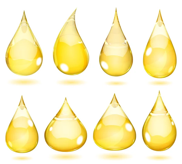 Opaque yellow drops — Stock Vector