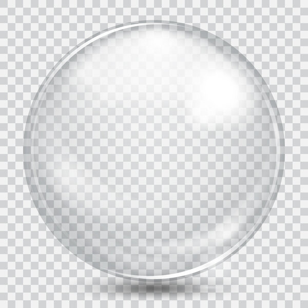 Большая прозрачная стеклянная сфера
