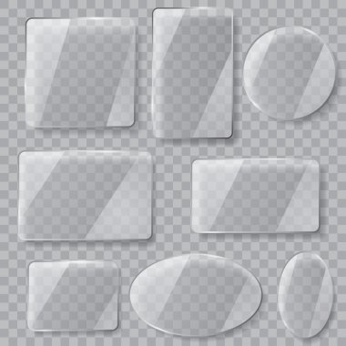 Şeffaf cam plakanın. Şeffaflık sadece vektör dosyası