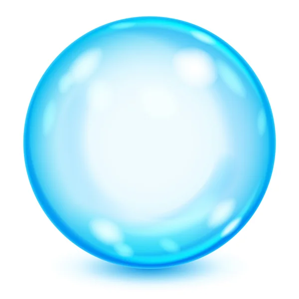 Большая голубая непрозрачная стеклянная сфера — стоковый вектор
