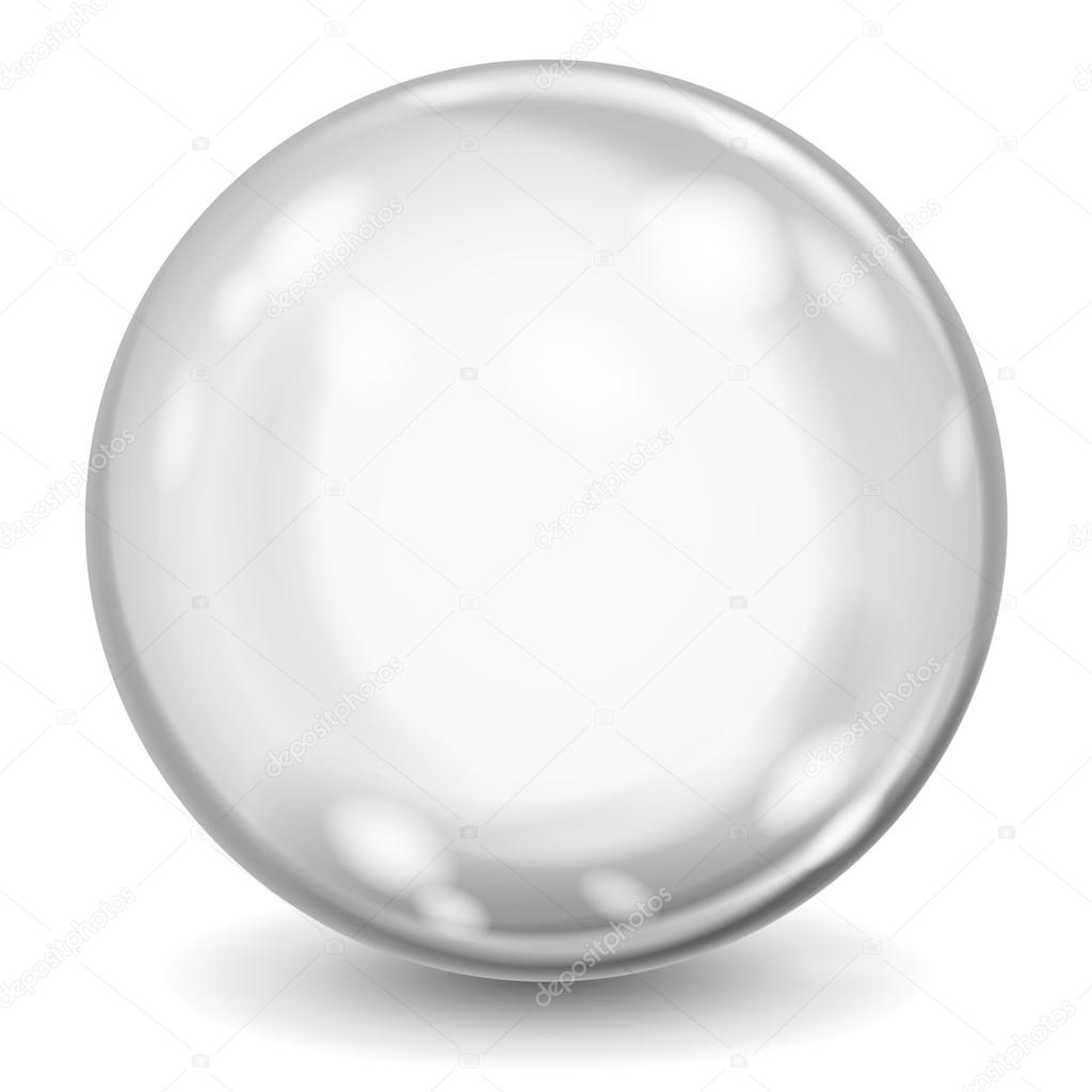 Big gray opaque glass sphere