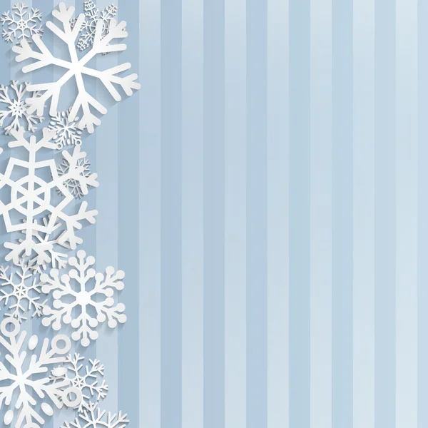 Fond de Noël avec flocons de neige — Image vectorielle