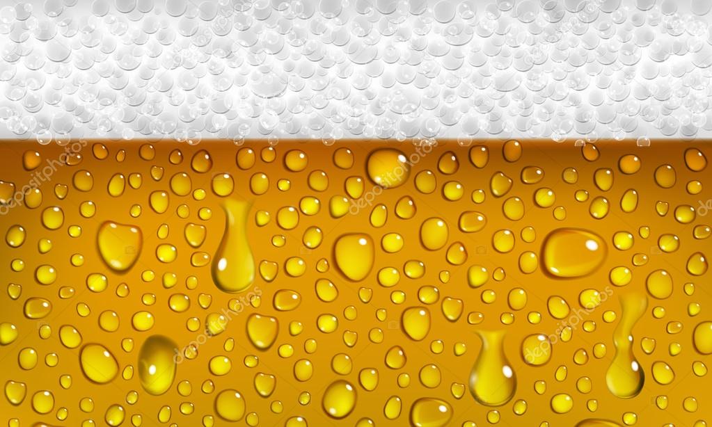 Background of beer with foam