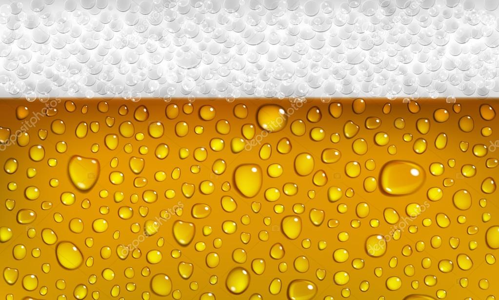 Background of beer with foam