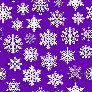 Noel kağıt kar taneleri ile seamless modeli