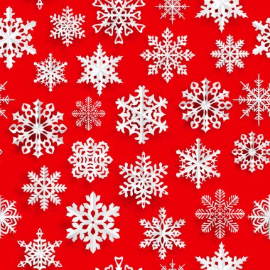 Noel kağıt kar taneleri ile seamless modeli