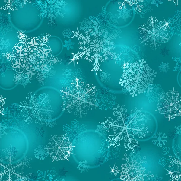 Seamless mönster av snöflingor — Stock vektor