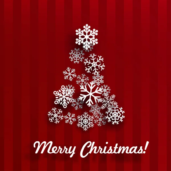 Kar taneleri Noel ağacı Noel kartıyla