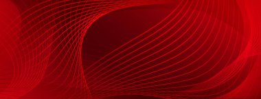 Kavisli çizgilerle kırmızı soyut arkaplan kesişen çizgilerle dinamik ve enerjik bir görsel efekt yaratır..