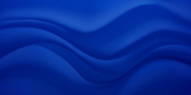 Pürüzsüz, mavi bir zemin üzerinde akan mavi dalgalar rahatlatıcı ve soyut bir görsel etki yaratıyor..