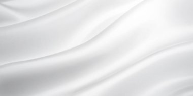Pürüzsüz, parlak ve yumuşak kıvrımlı beyaz kumaş, sakin bir atmosfer yaratıyor..