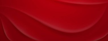 Yumuşak kıvrımlı, yumuşak renklerle pürüzsüz kırmızı yüzey, derinlik hissi yaratıyor..