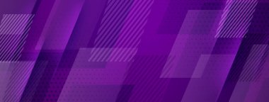 Çapraz çizgili ve noktalı mor soyut arkaplan, katmanlı geometrik şekillerle dinamik bir etki yaratıyor.