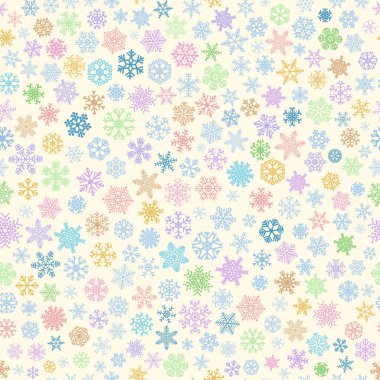 Kar taneleri, üzerinde bej renkli seamless modeli