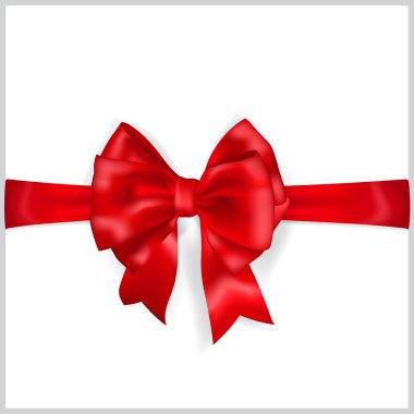 Kırmızı yay ile yatay şerit