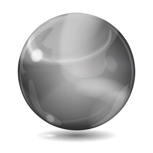 Grande sphère en verre noir opaque — Image vectorielle