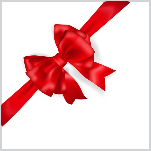 Arc rouge avec ruban diagonal — Image vectorielle