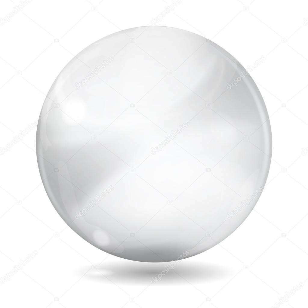 Big white opaque glass sphere