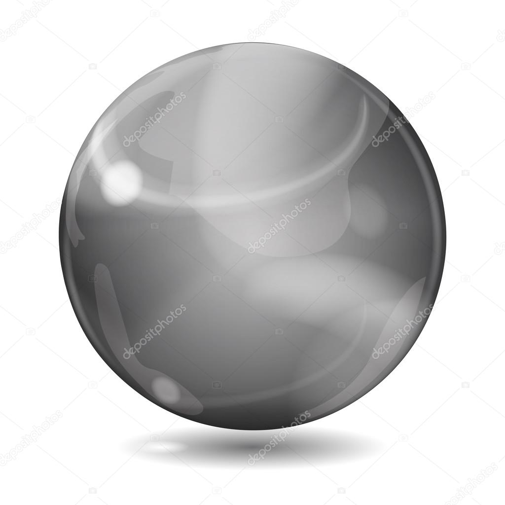Big black opaque glass sphere