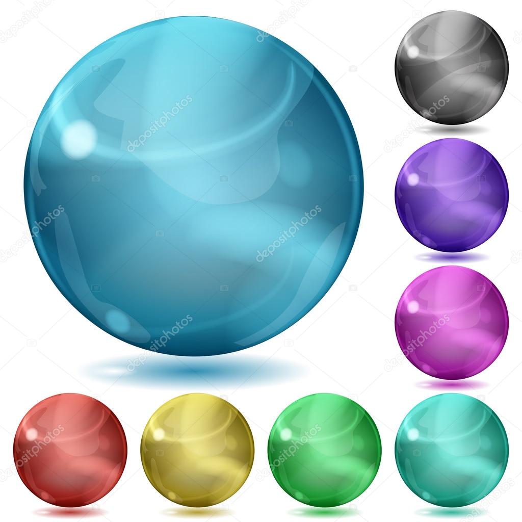 Multicolored opaque spheres