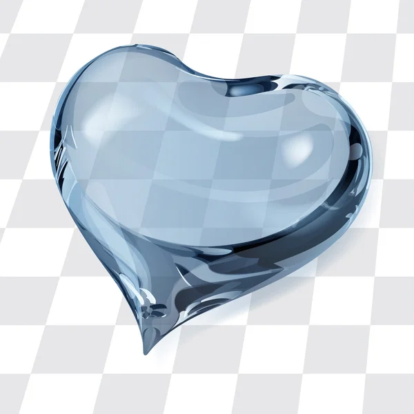Transparent ljus blå hjärta — Stock vektor