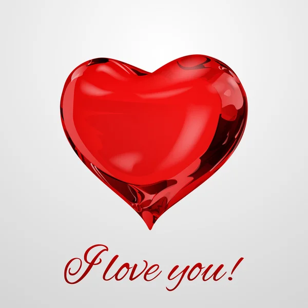 Grand coeur rouge — Image vectorielle