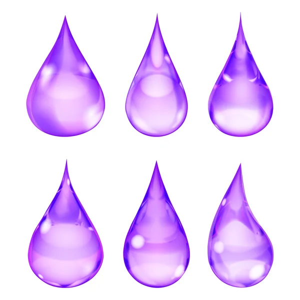 Gotas opacas violetas — Vector de stock