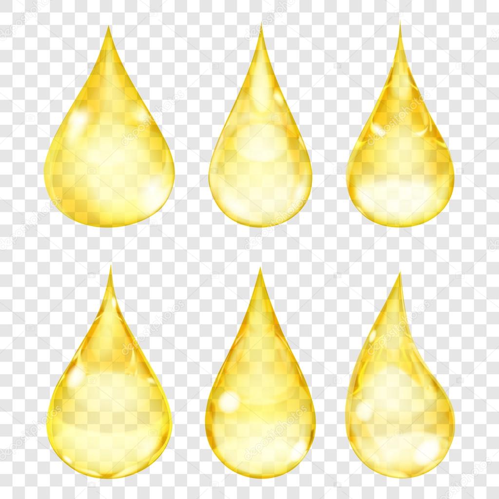 Transparent yellow drops