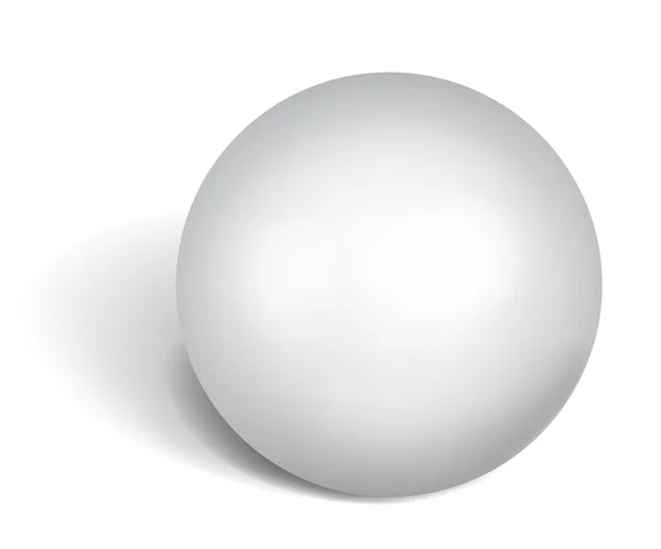 Bílá koule se stínem — Stockový vektor