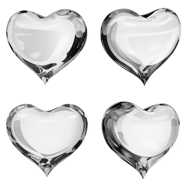 Coeurs gris opaques — Image vectorielle