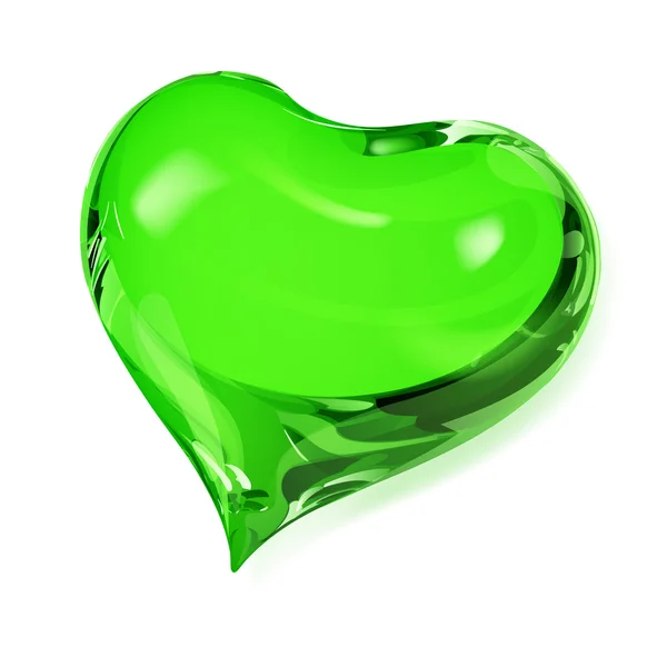 Coração verde opaco — Vetor de Stock