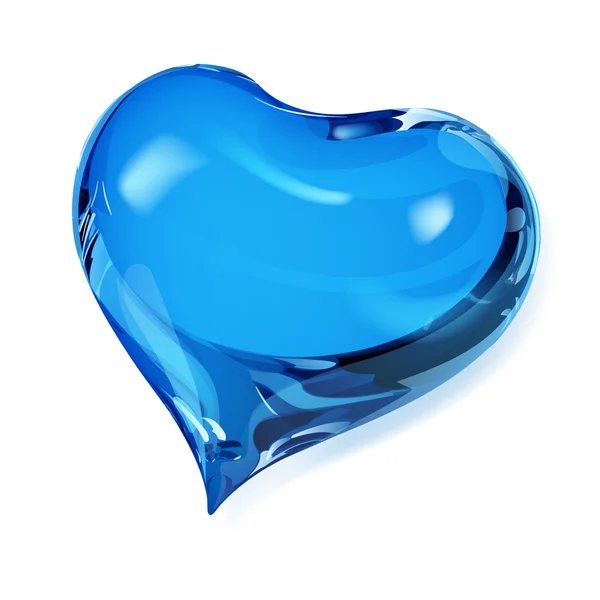 Coração azul opaco — Vetor de Stock