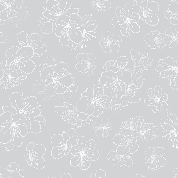 Bezešvé pattern Třešňové květy — Stockový vektor