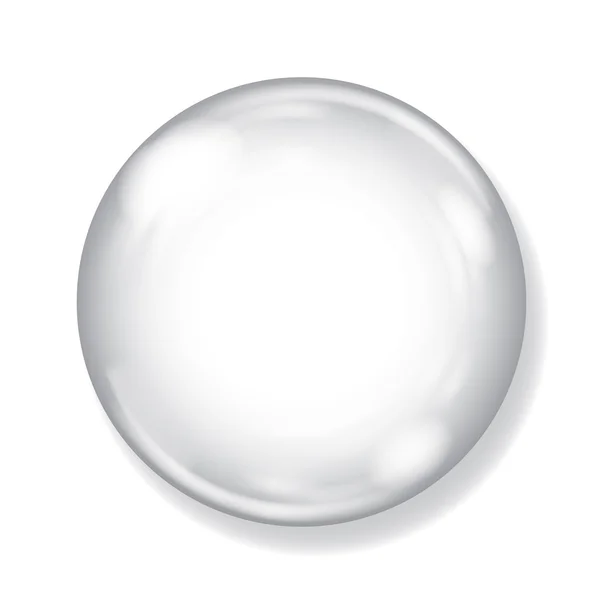 Grande sphère blanche opaque — Image vectorielle