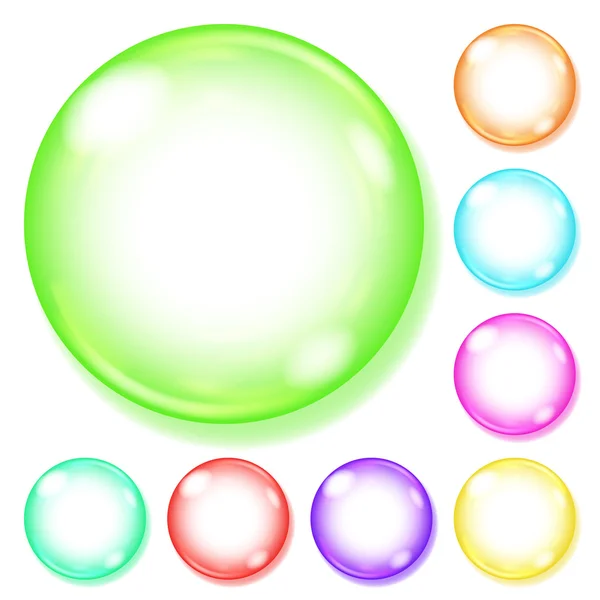 Multicolored opaque spheres — Stock Vector