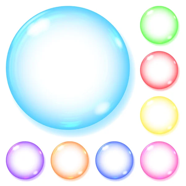 Multicolored opaque spheres — Stock Vector