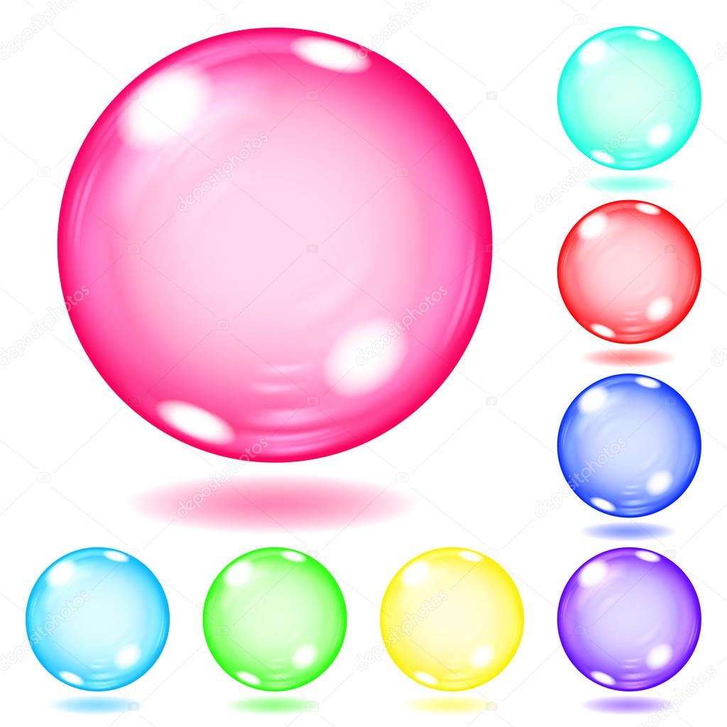 Multicolored opaque spheres