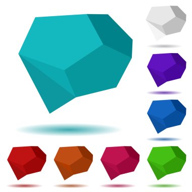 Düşük poligon konuşma balonları