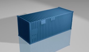 Mavi konteyner, örneği, resimde