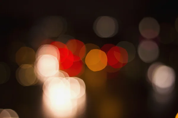 Bokeh street traffic  lights  in Malmo — Stock Photo, Image