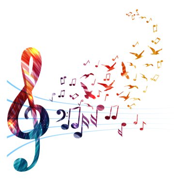 çeşitli müzik notlar arka plan