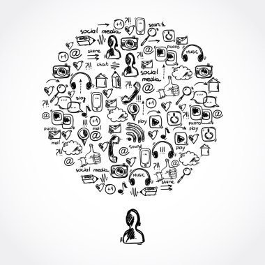 sosyal medya arka plan kroki